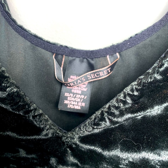 Victoria's Secret deep V open back velvet body suit🖤 - Picture 3 of 6